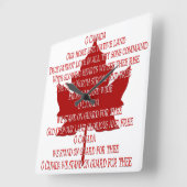 Horloge Carrée Canadian Canadian Souvenir Clock (Angle)