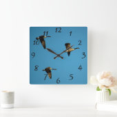 Horloge Carrée Canadian geese (Maison)