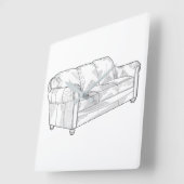 Horloge Carrée Canapé (Angle)