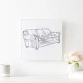 Horloge Carrée Canapé (Maison)