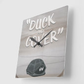 Horloge Carrée Canard & Couverture (Angle)