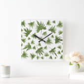 Horloge Carrée Canary Vine Feuilles (Maison)