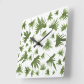 Horloge Carrée Canary Vine Feuilles (Angle)