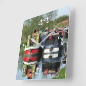 HORLOGE CARRÉE CANAUX (Angle)