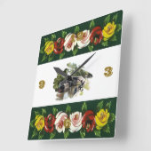 HORLOGE CARRÉE CANAUX (Angle)