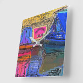 HORLOGE CARRÉE CANAUX (Angle)