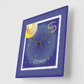 Horloge Carrée Cancer June 22 to July 22 heures (Angle)