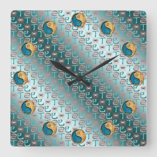 Horloge Carrée Cancer & Serpent de feu