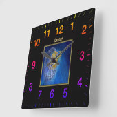 Horloge Carrée Cancer Zodiac Astrologie design Horoscope (Angle)