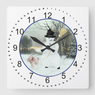 Horloge Carrée Caniche