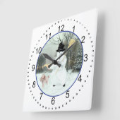 Horloge Carrée Caniche (Angle)