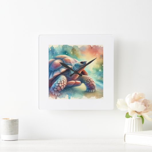 Horloge Carrée Cantors giant softshell turtle 250924AREF118 - Wat (Maison)