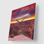 Horloge Carrée Canyon de Chelly, coucher de soleil, Arizona (Angle)