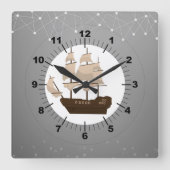Horloge Carrée Capitaine (Recto)