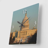 Horloge Carrée Capitol à Noël Washington DC Holiday (Angle)