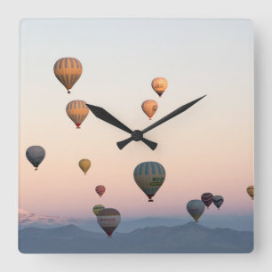 Horloge Carrée Cappadoce. Vol de ballon