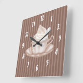 Horloge Carrée Cappuccino (Angle)