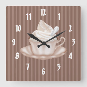 Horloge Carrée Cappuccino