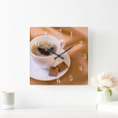 Horloge Carrée Cappuccino (Maison)