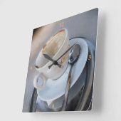 Horloge Carrée Cappuccino. (Angle)