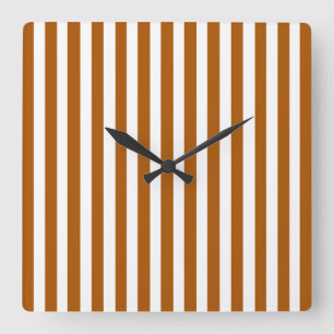 Horloge Carrée Caramel Modern Stripes