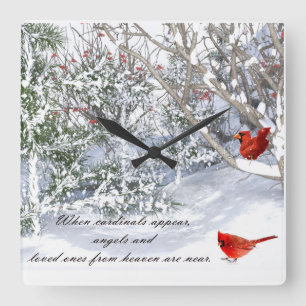Horloge Carrée Cardinal from heaven Clock