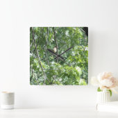 Horloge Carrée Cardinal jaune (Maison)