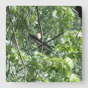 Horloge Carrée Cardinal jaune