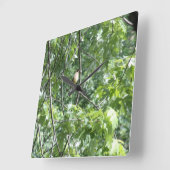 Horloge Carrée Cardinal jaune (Angle)