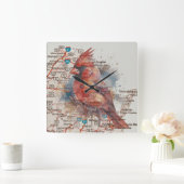 Horloge Carrée Cardinal sur Virginia Road Map (Maison)