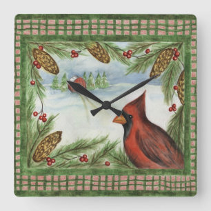 Horloge Carrée Cardinal Wall