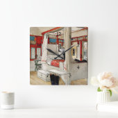 Horloge Carrée Carl Larsson - Salle de papa (Maison)