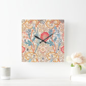 Horloge Carrée Carnation, William Morris (Maison)