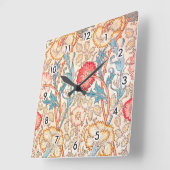 Horloge Carrée Carnation, William Morris (Angle)