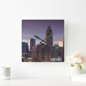 Horloge Carrée Caroline du Nord, Charlotte, vue surélevée (Maison)