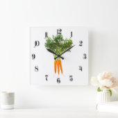 Horloge Carrée Carottes (Maison)