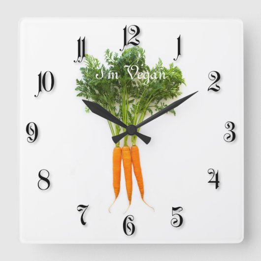 Horloge Carrée Carottes (Recto)