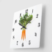 Horloge Carrée Carottes (Angle)