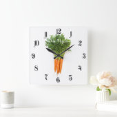 Horloge Carrée Carottes (Maison)