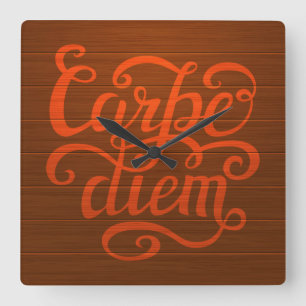 Horloge Carrée Carpe Diem
