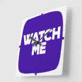 Horloge Carrée Carré 10.75" : REGARDEZ-MOI (Angle)