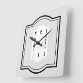 Horloge Carrée Carré Art déco (Angle)