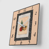 Horloge Carrée Carré Collage Sud-Ouest 2 (Angle)