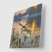 Horloge Carrée Carré de pêche à l'horloge murale (Angle)