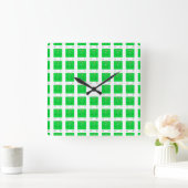 Horloge Carrée Carré vert (Maison)