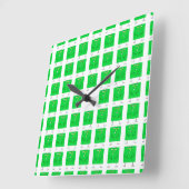 Horloge Carrée Carré vert (Angle)