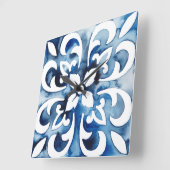 Horloge Carrée Carreau de Cobalt II (Angle)