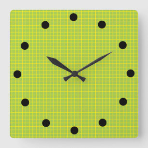 Horloge Carrée Carrelage à chaux