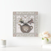 Horloge Carrée Carrelage pour la cuisine (Maison)