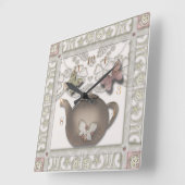 Horloge Carrée Carrelage pour la cuisine (Angle)